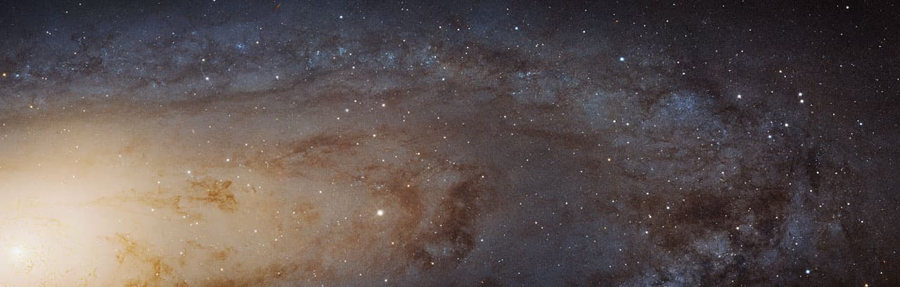 Part of the Andromeda Galaxy, photographed by Hubble